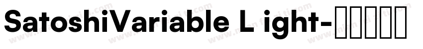 SatoshiVariable L ight字体转换